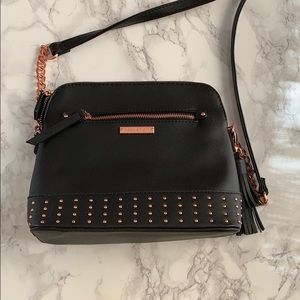 Black & rose gold purse